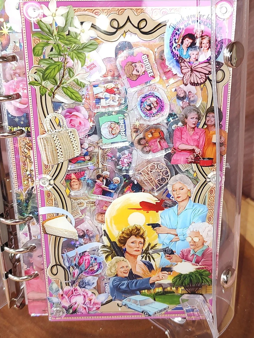 New! A6 Size Golden Girls Acrylic Shaker Photo Notebook